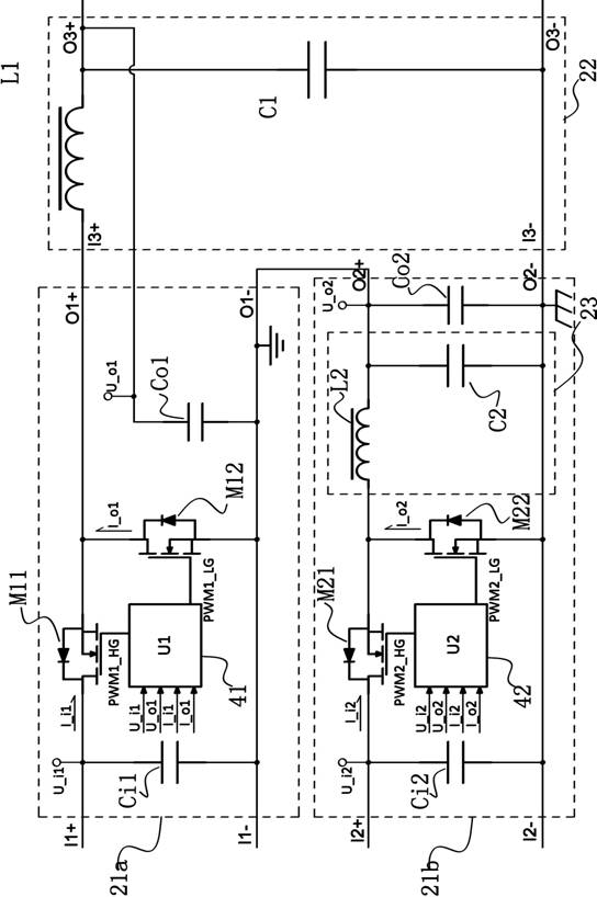 Asymmetric region power optimization device and photovoltaic module