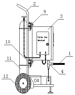 Automatic calibration device for dynamic error of movable on-line oil gas monitoring system