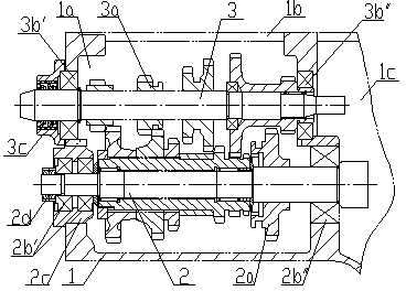 Assembling device and assembling method for gearbox double-shaft assembly of tractor