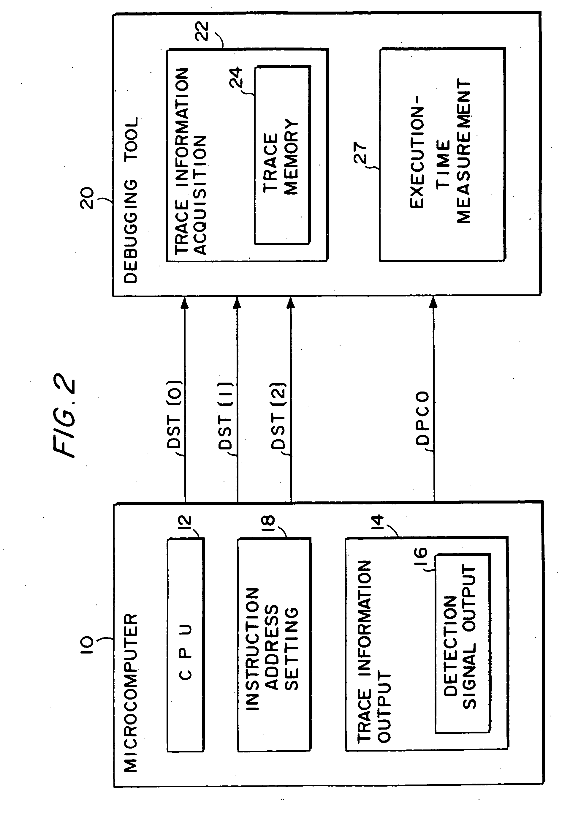 Microcomputer, electronic equipment, and debugging system