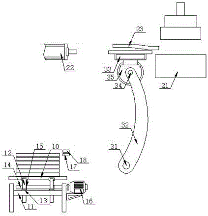 Sheet-metal working mechanical arm for automatically adjusting height of workpiece