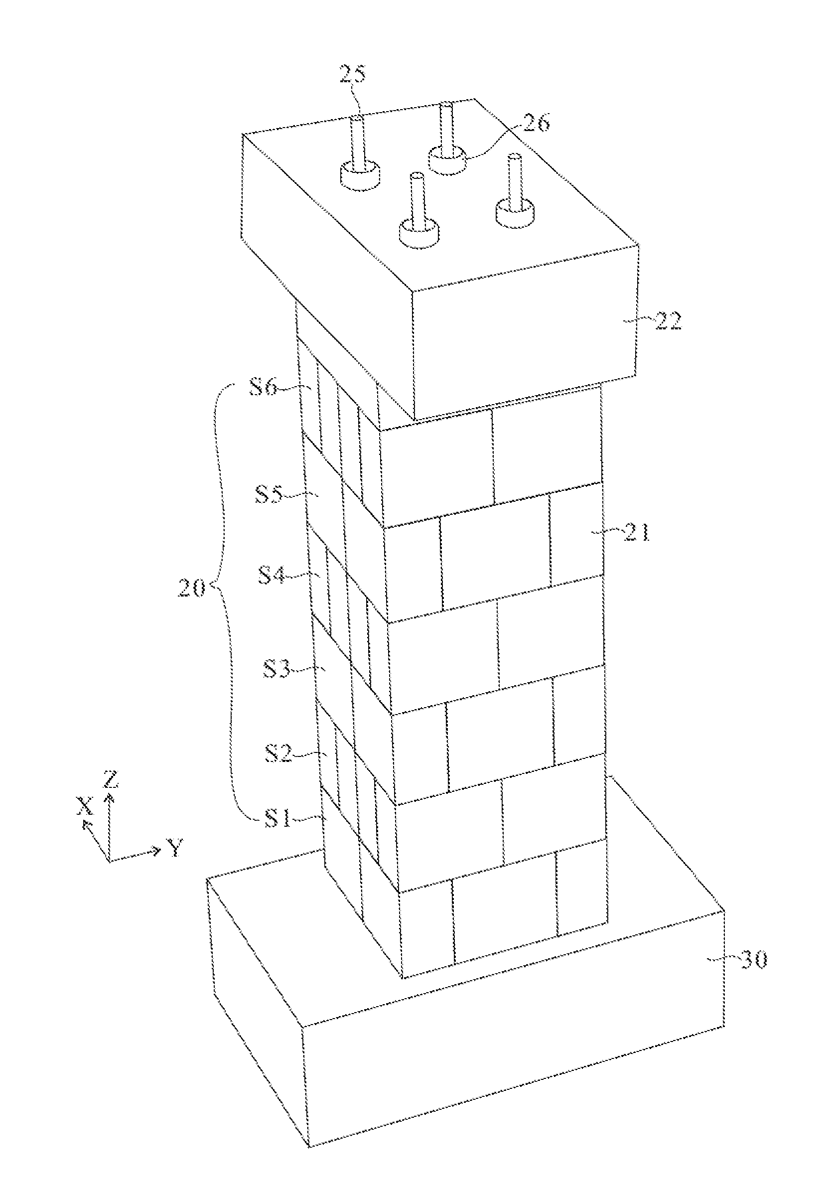 Precast segment, stacking structure and energy dissipation column thereof