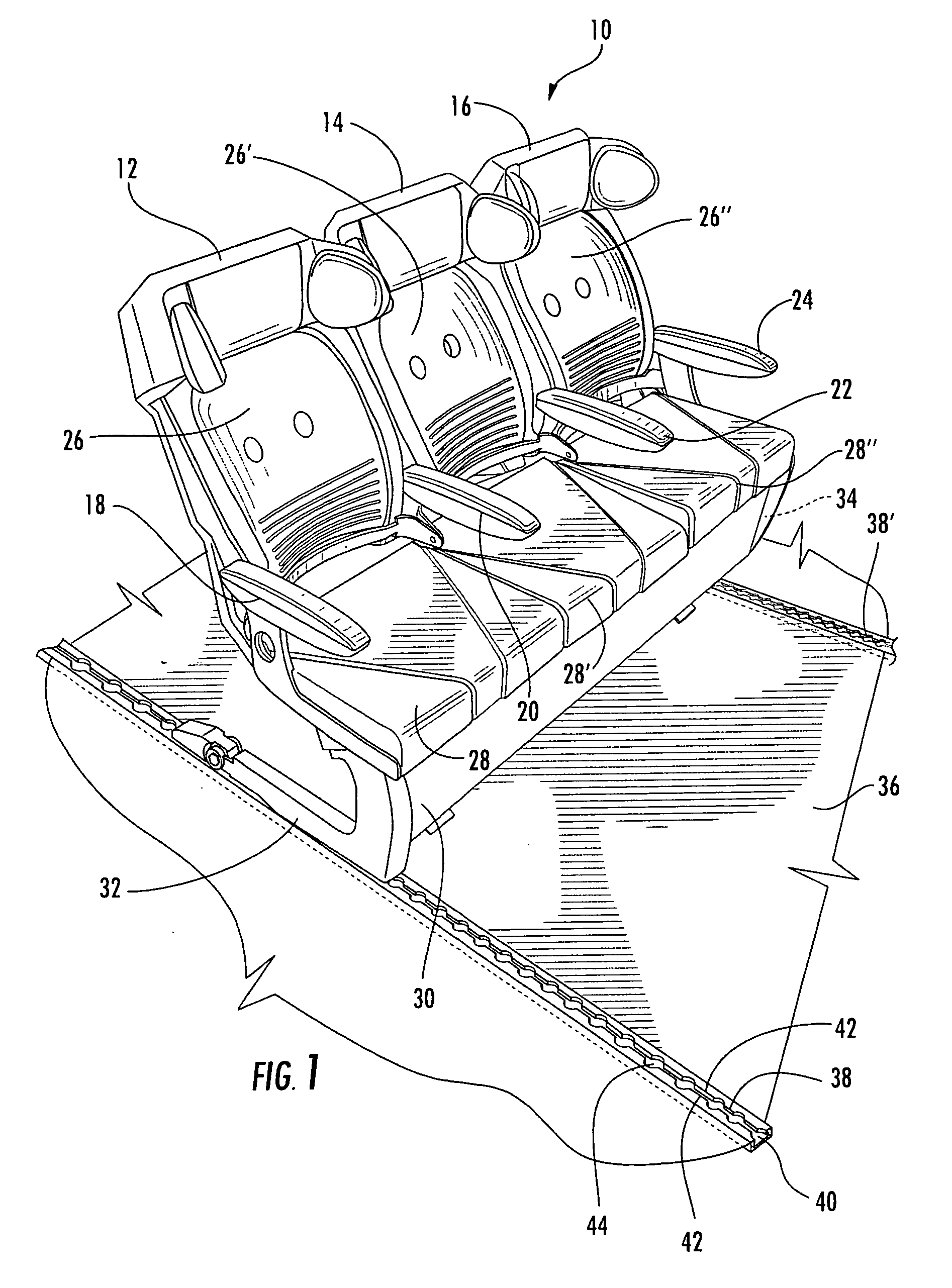 Load-limiting and energy-dissipating mount for vehicle seating