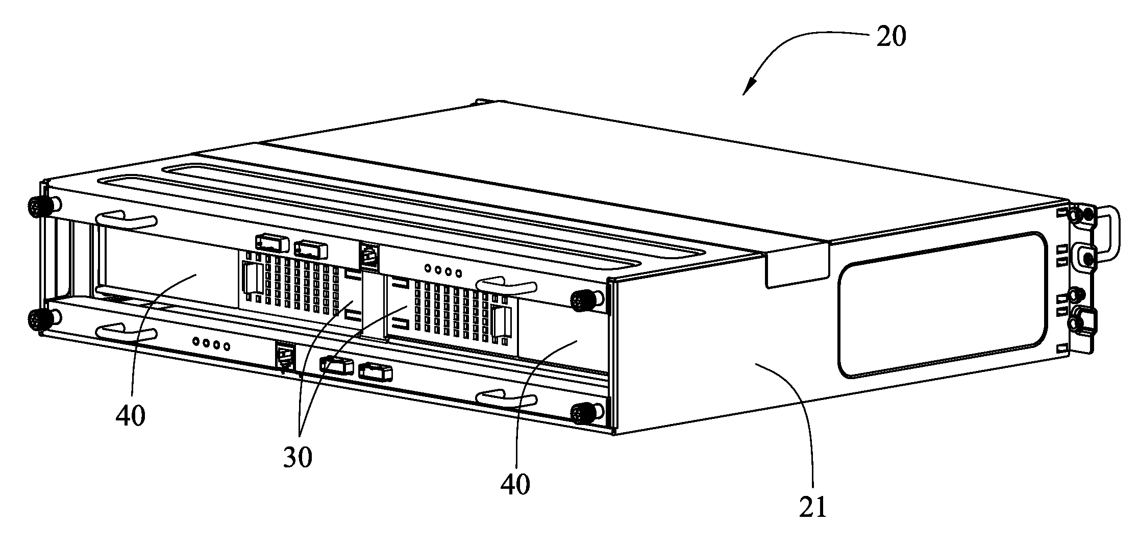 Server chassis with access flap