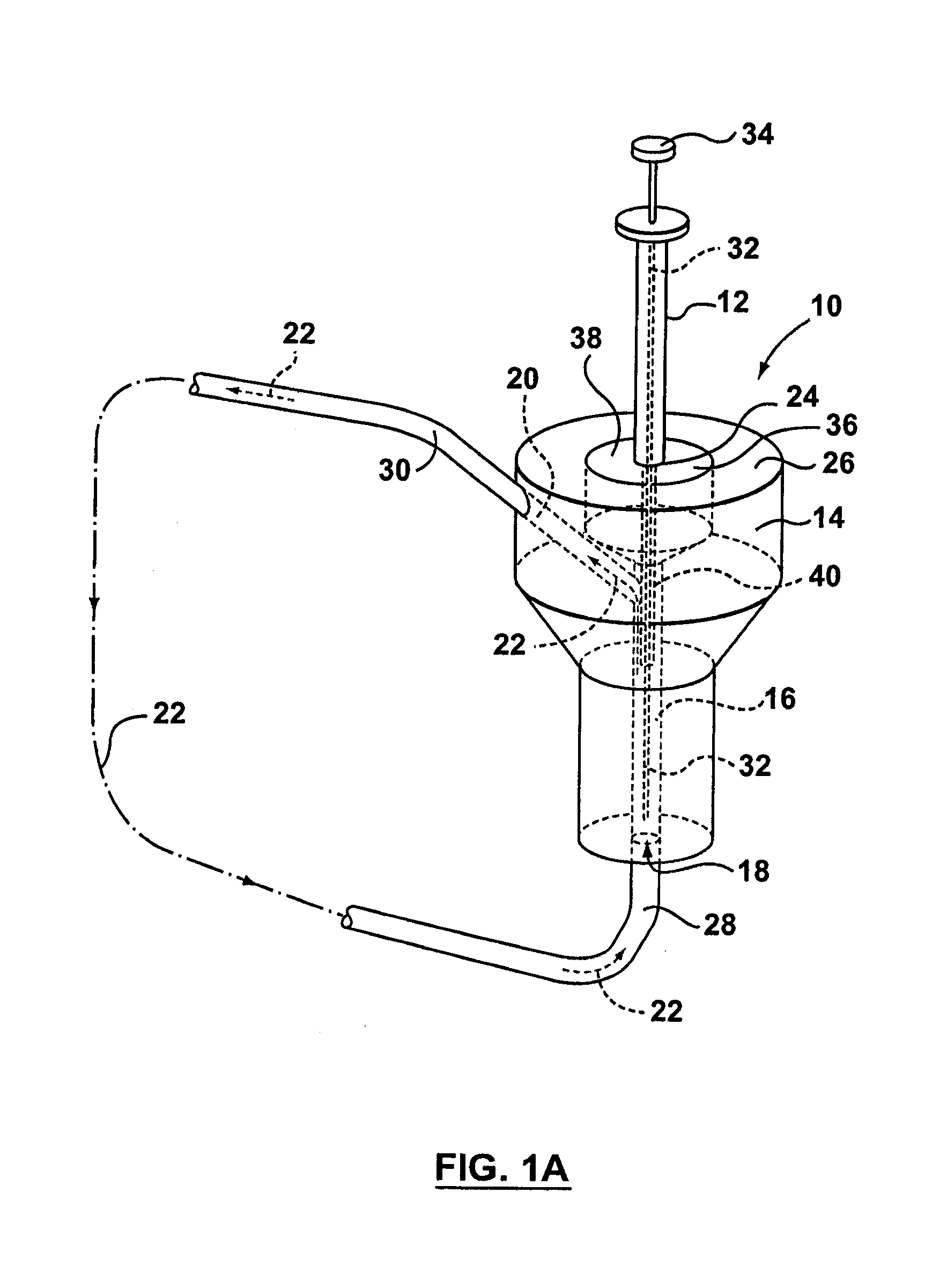 Method and device to extract components contained in a fluid