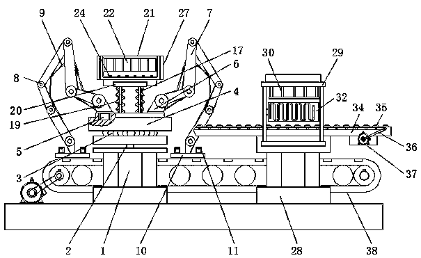 Freely-adjustable product taking device used for forging industry