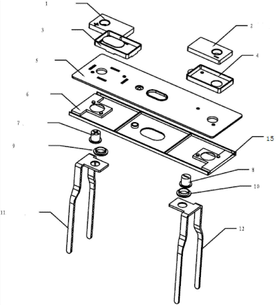 A novel structure for connecting a foil electrode tab winding type battery pole set and a cover plate