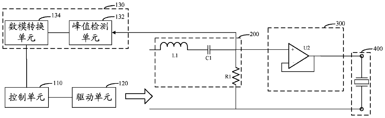 Piezoelectric component resonance compensation circuit and method