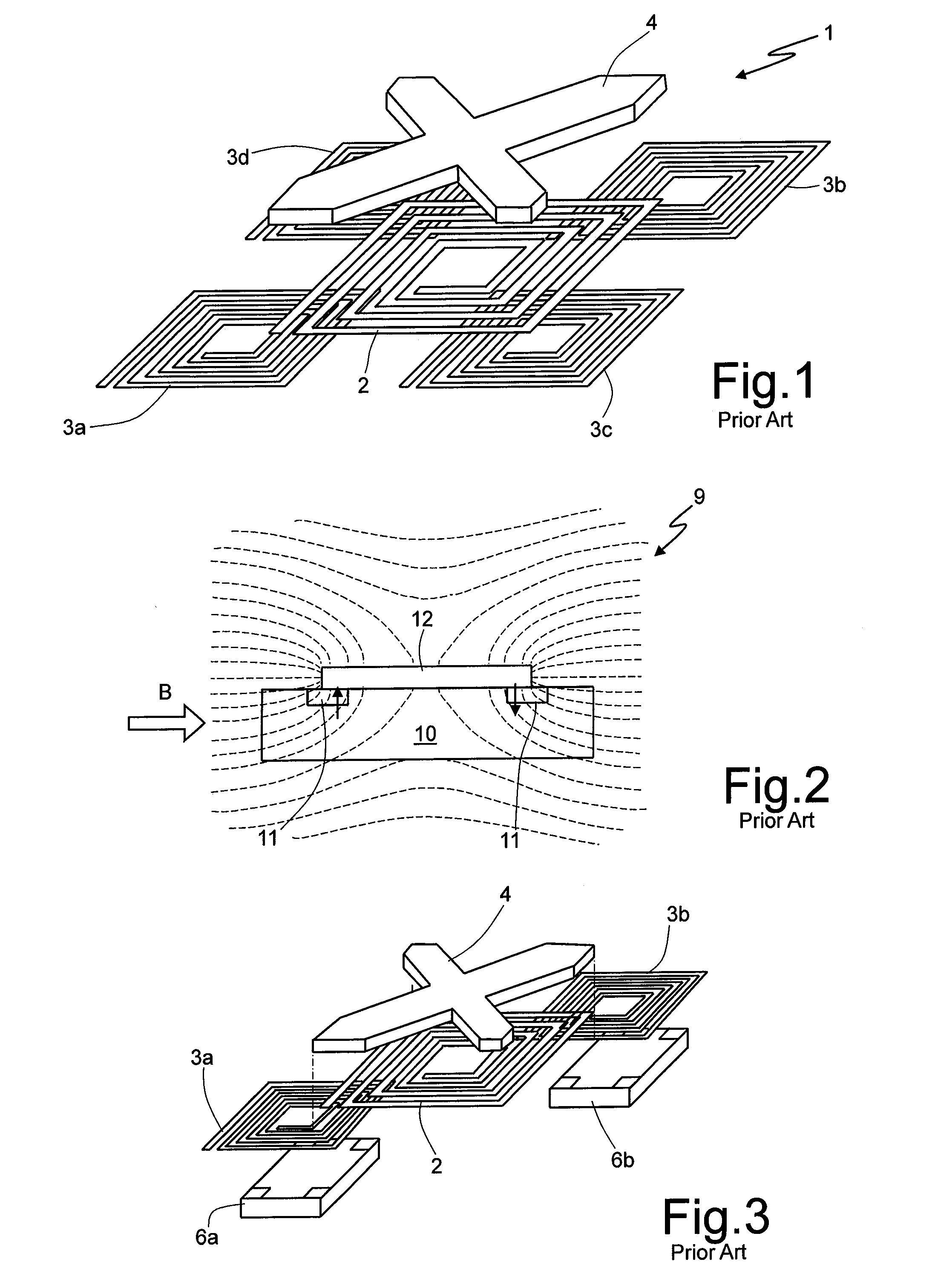 Integrated magnetic sensor for detecting horizontal magnetic fields and manufacturing process thereof