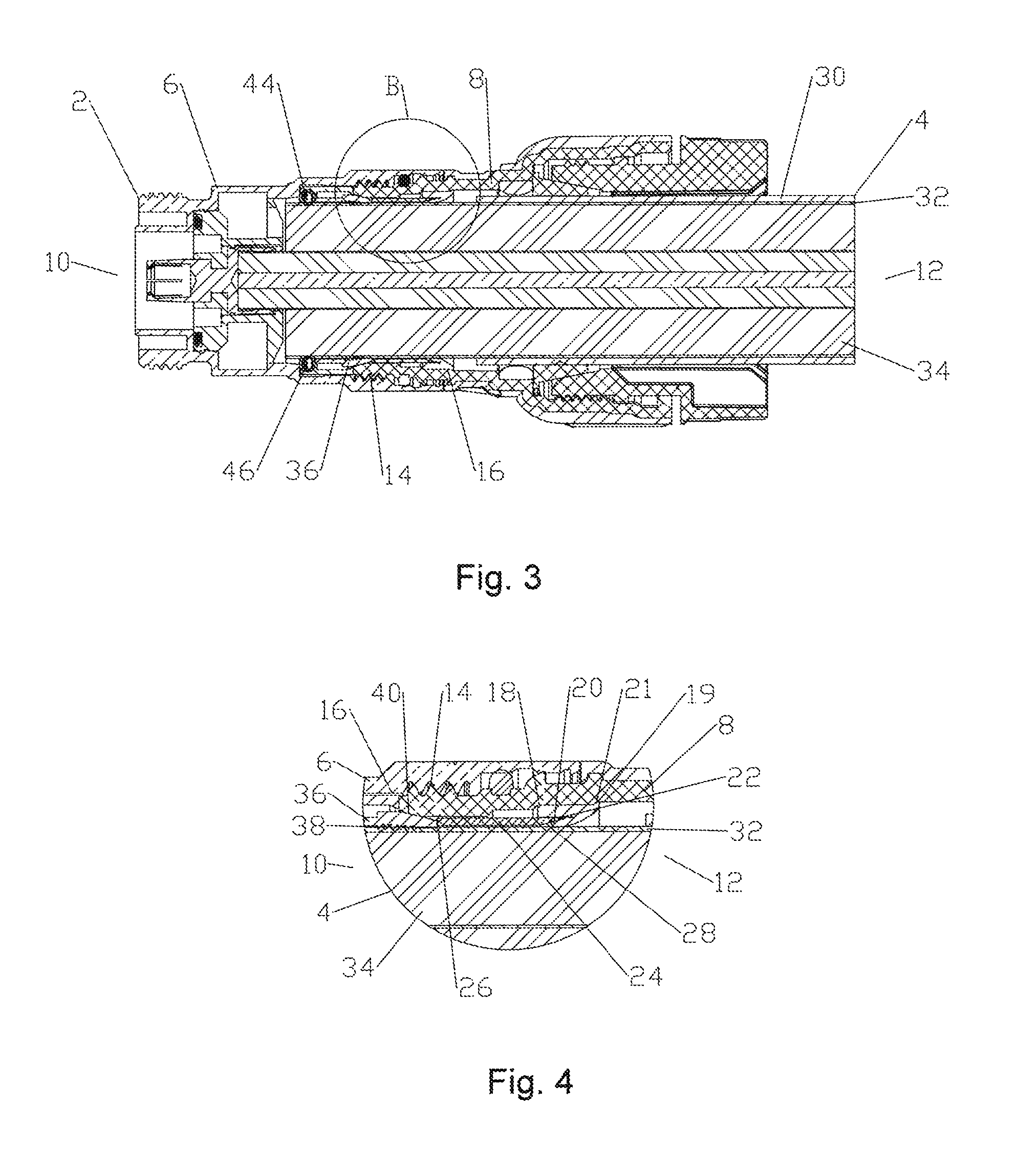 Coaxial connector with cable diameter adapting seal assembly and interconnection method