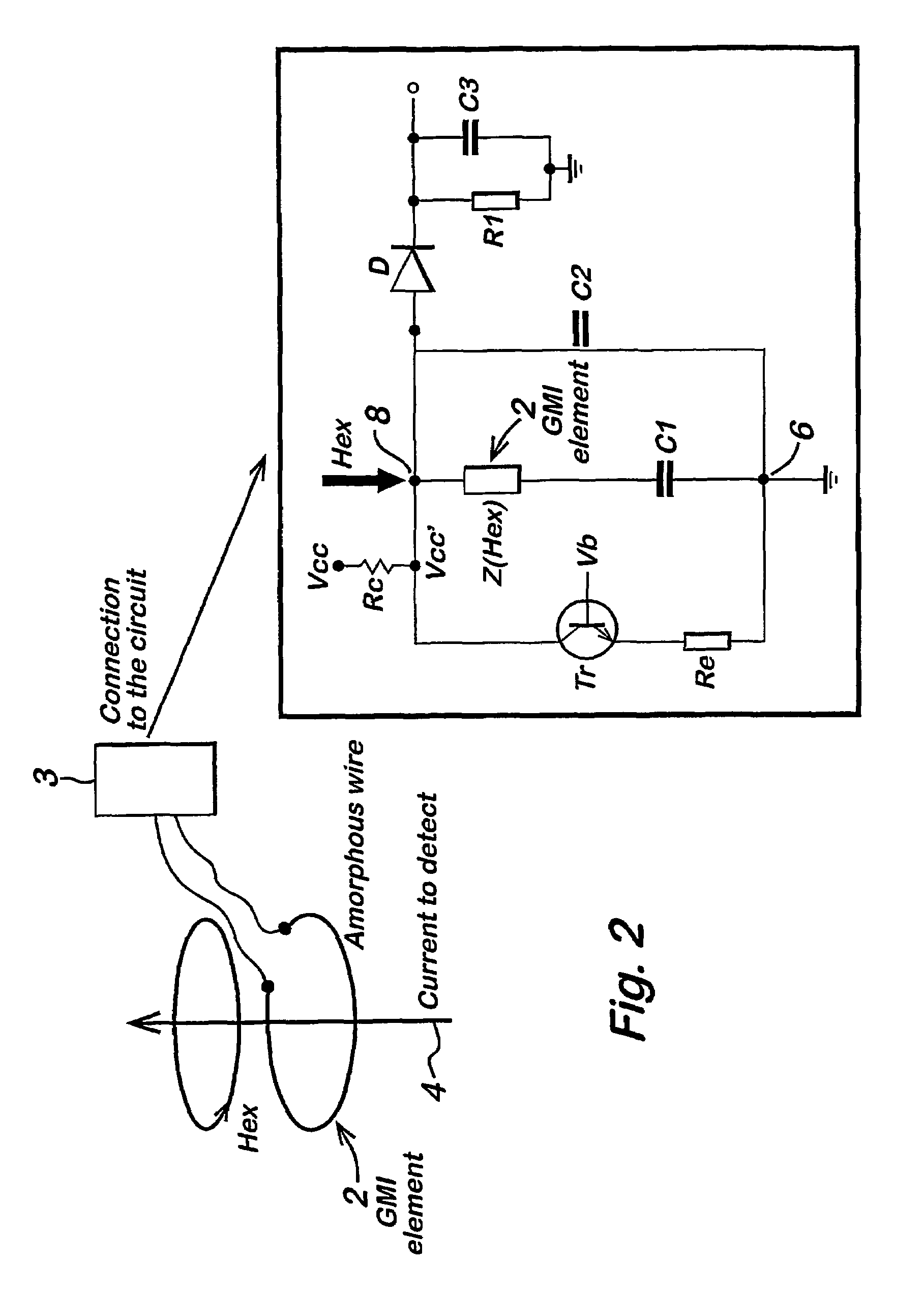 Magnetic field detector and a current monitoring device including such a detector