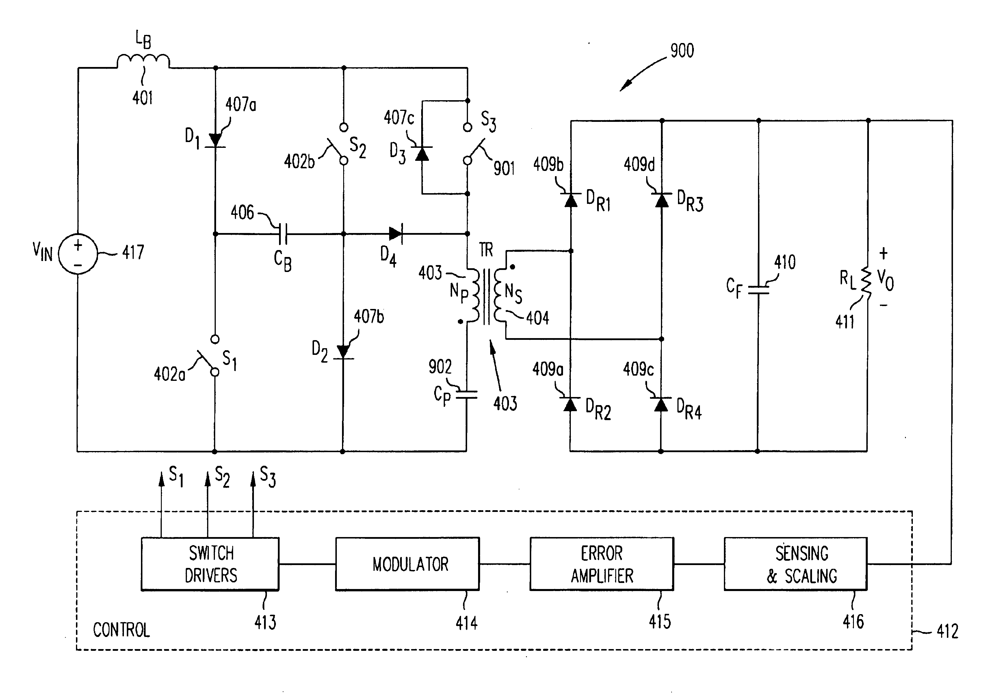 Structure and method for an isolated boost converter