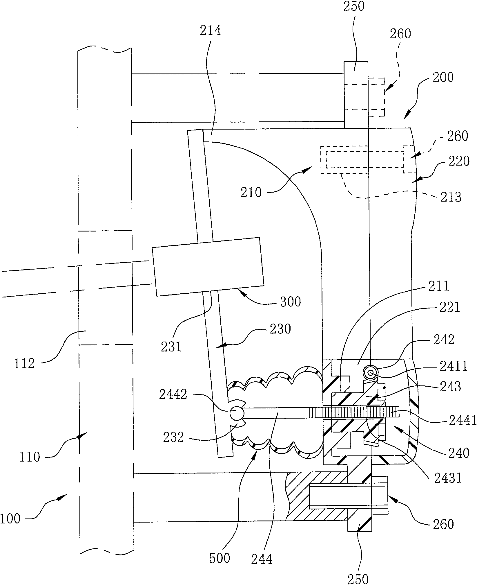 Indicating system of the space length between the left and right vehicle wheel tyres