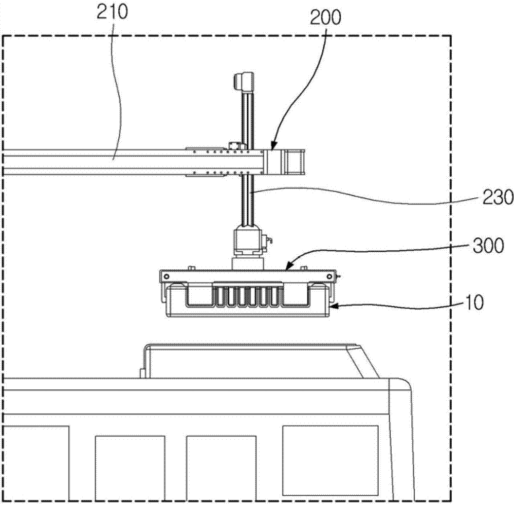 Attach and detach device of battery for electric vehicle