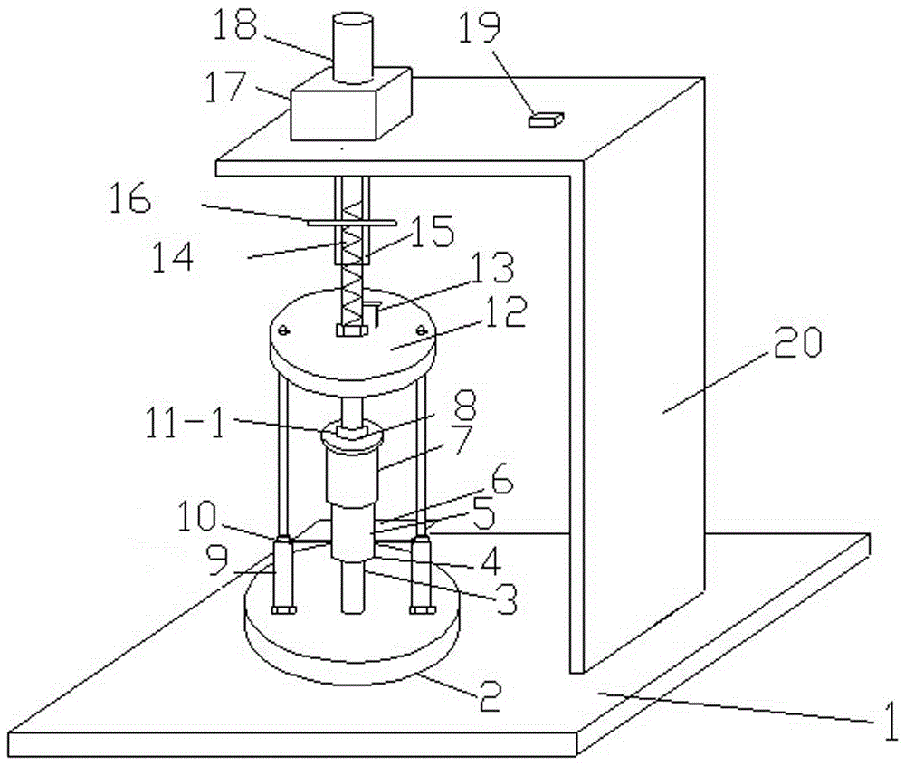 Test piece mold release device for civil engineering tests