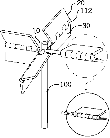 Windmill blade structure capable of altering actuated blade area automatically