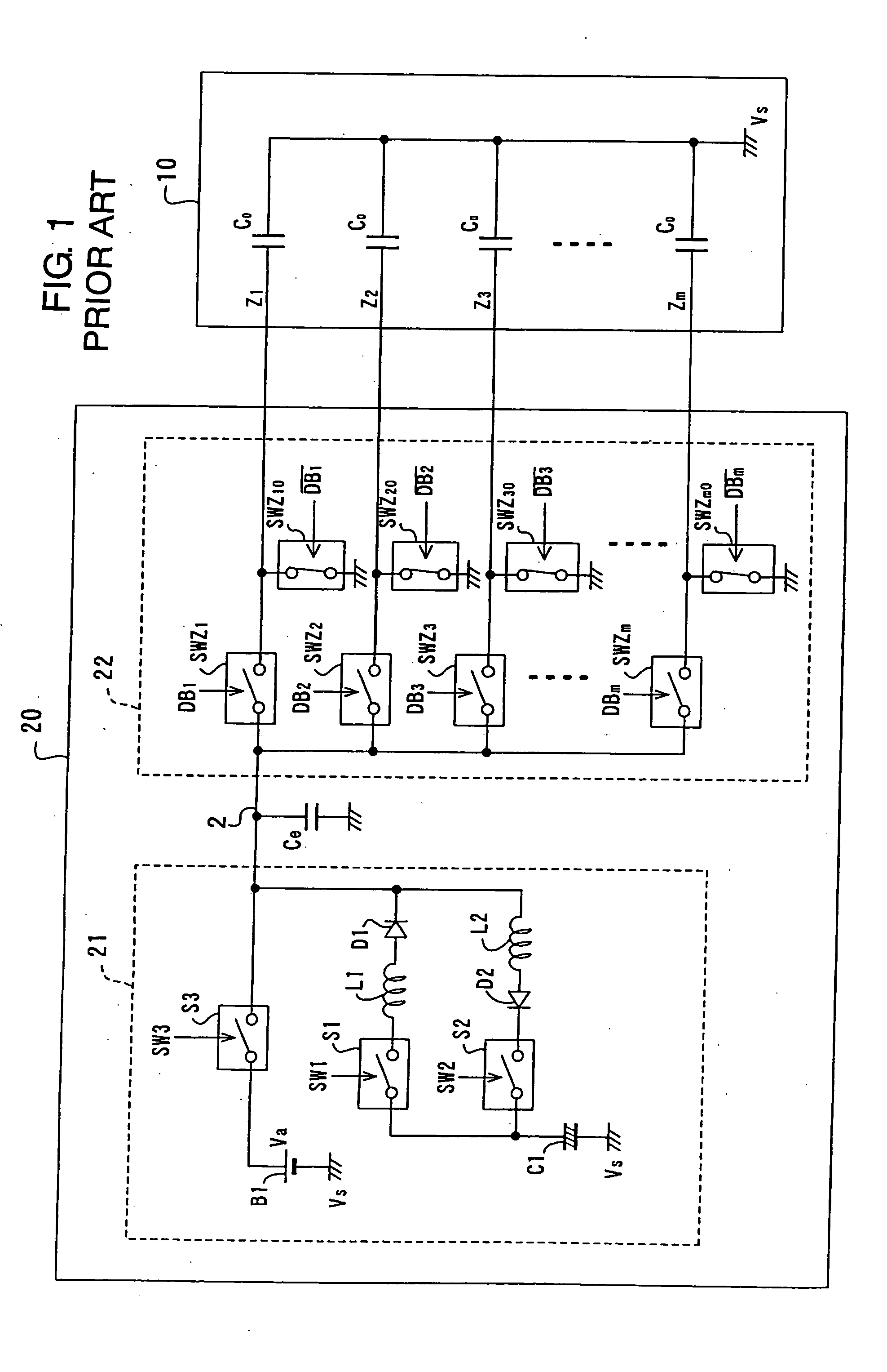 Driver device for driving capacitive light emitting elements