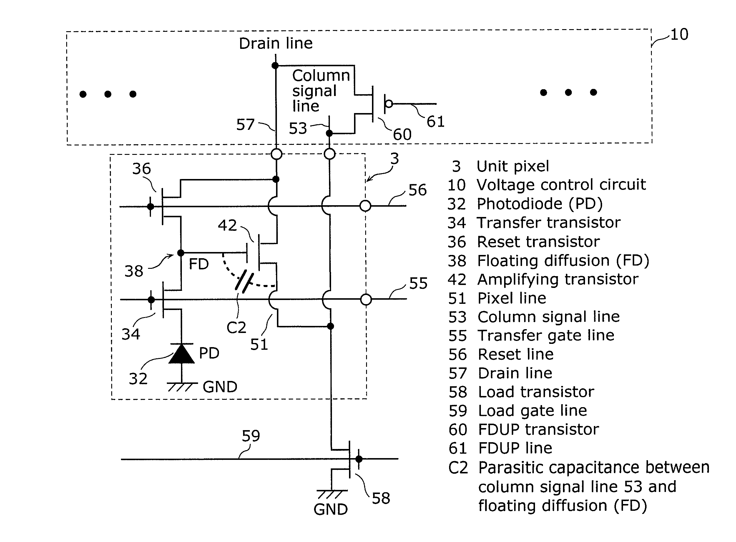 Solid-state imaging device having high floating diffusion reset potential