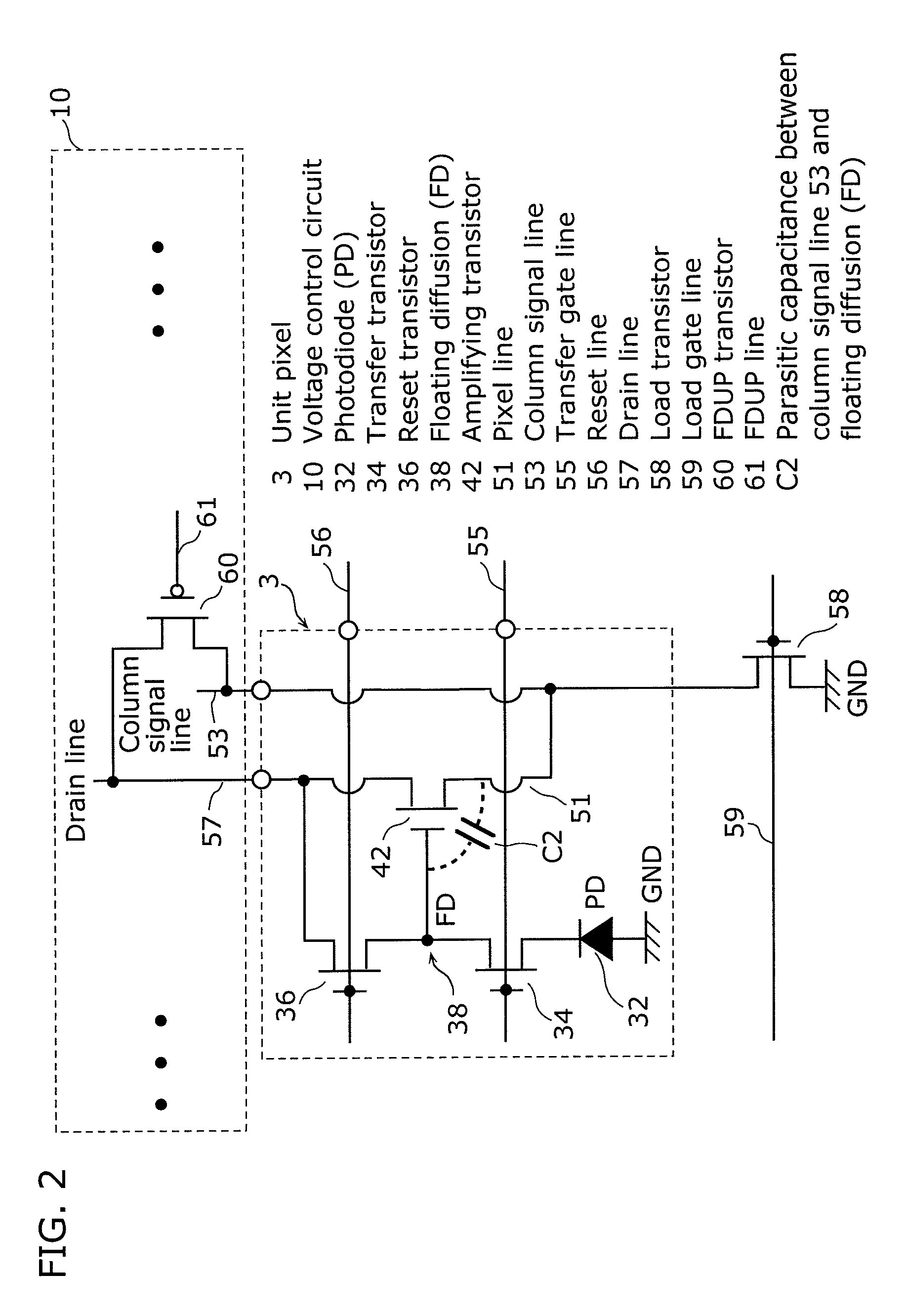 Solid-state imaging device having high floating diffusion reset potential