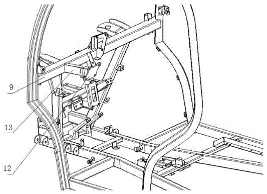 Front anti-collision structure of four-wheeler frame
