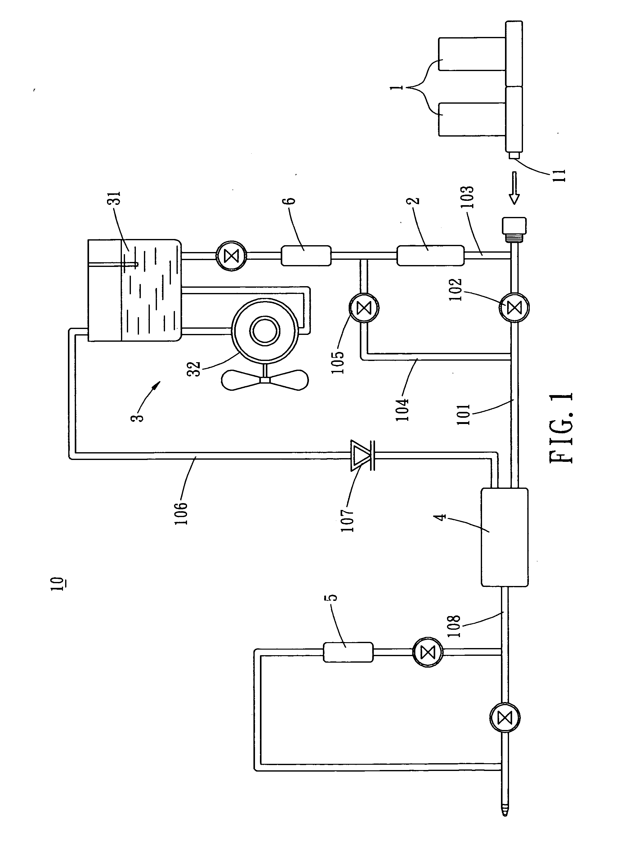 Water flow rate self-tuning device for pressurized gas-water mixer