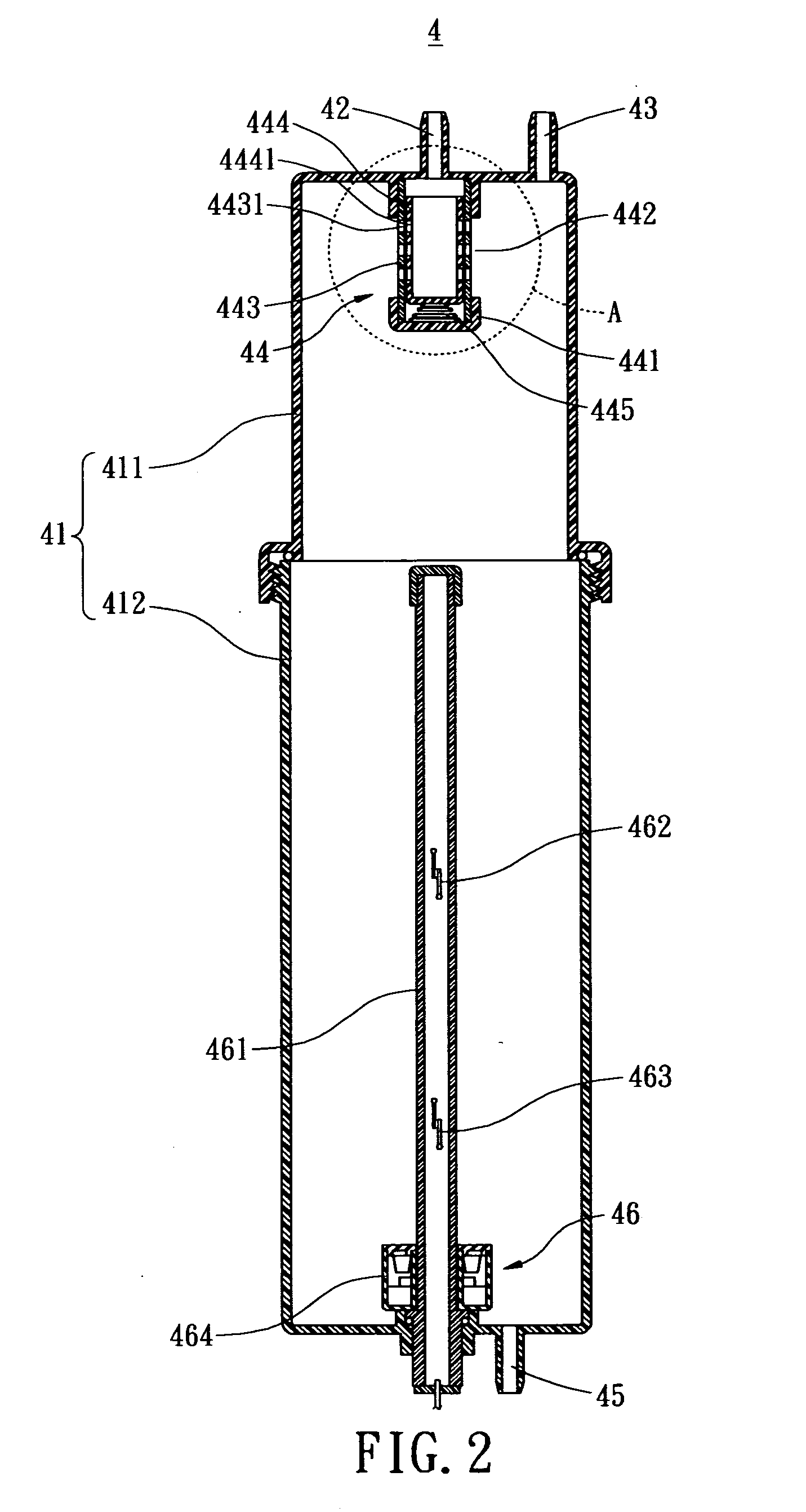 Water flow rate self-tuning device for pressurized gas-water mixer