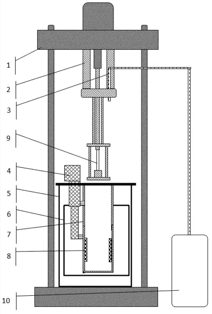Material low-temperature mechanics performance testing device using refrigerator as cold source