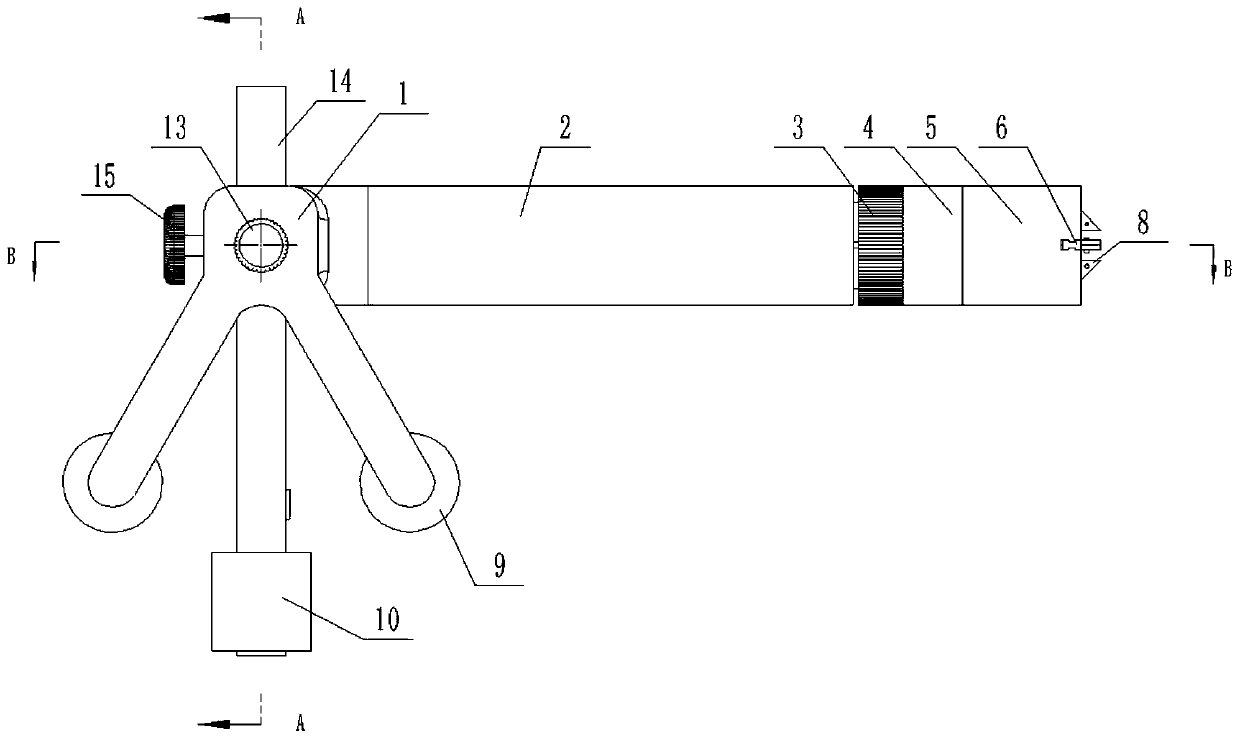 A deburring device capable of adjusting the size of the chamfer