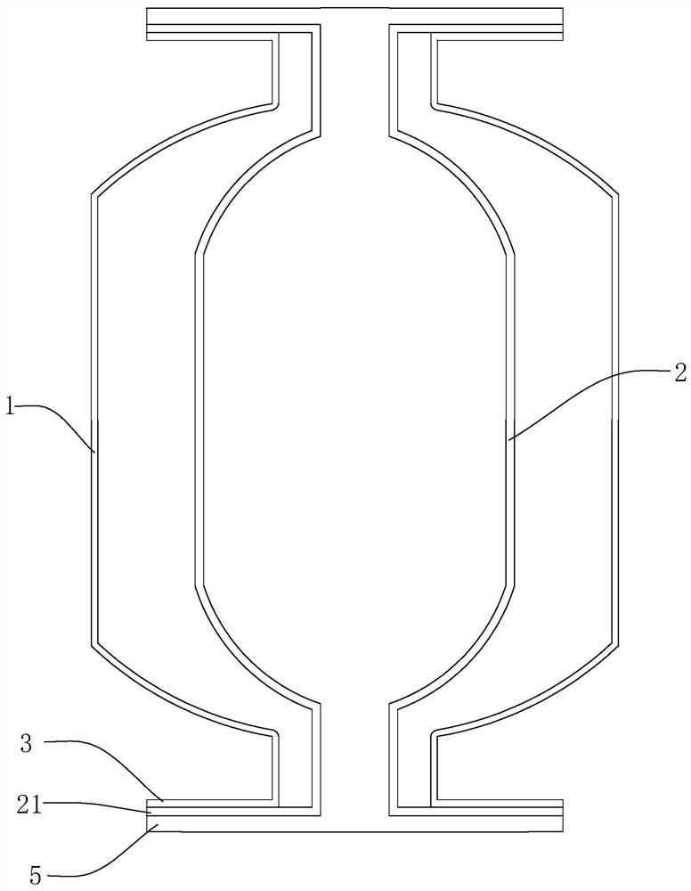 A diaphragm pressure tank with joint sealing structure