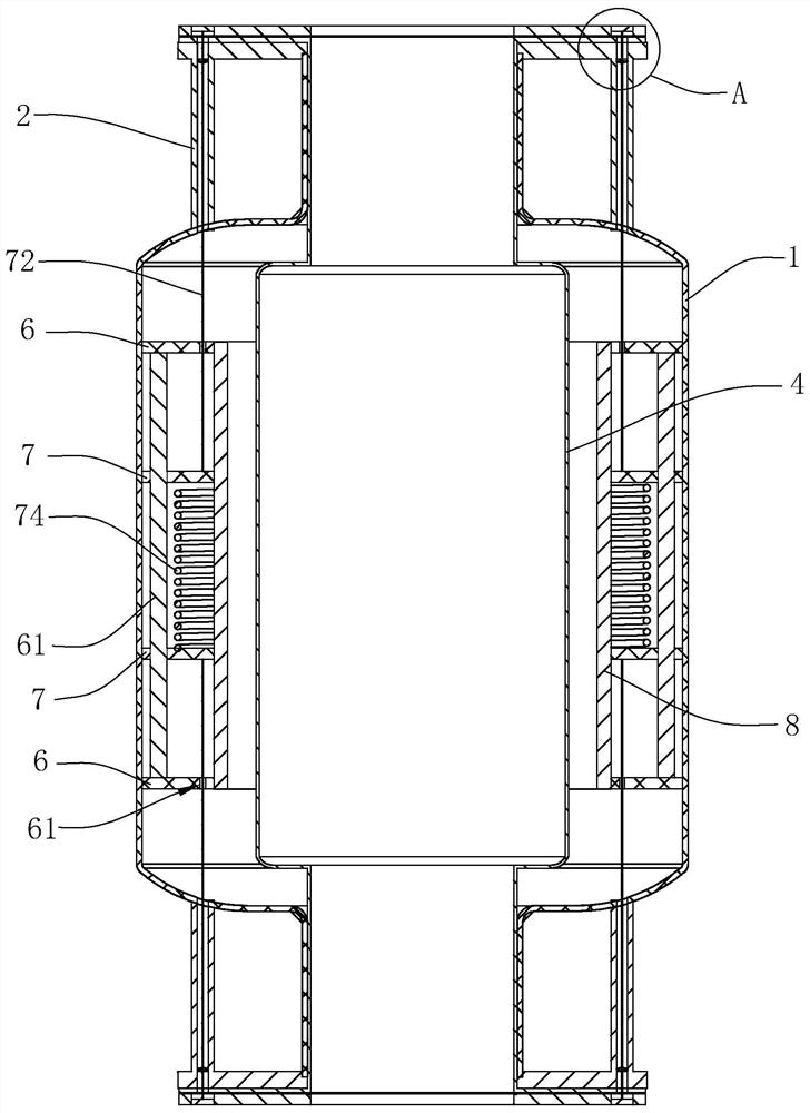 A diaphragm pressure tank with joint sealing structure