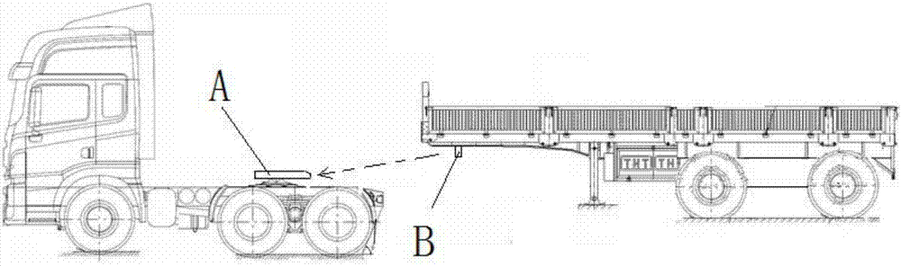 A gooseneck module device of a variable module clutch type semi-trailer