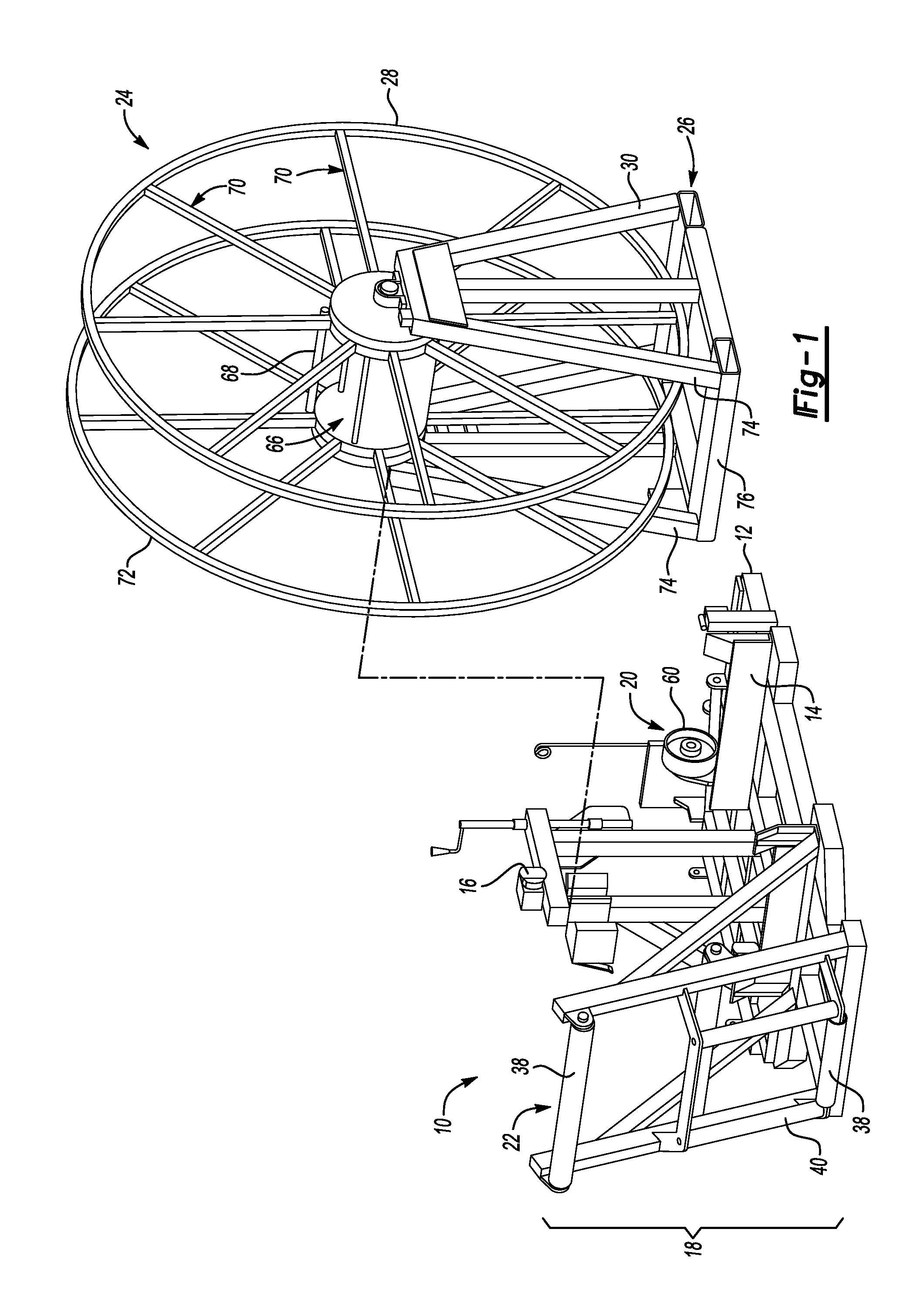 Base and spool for managing hose