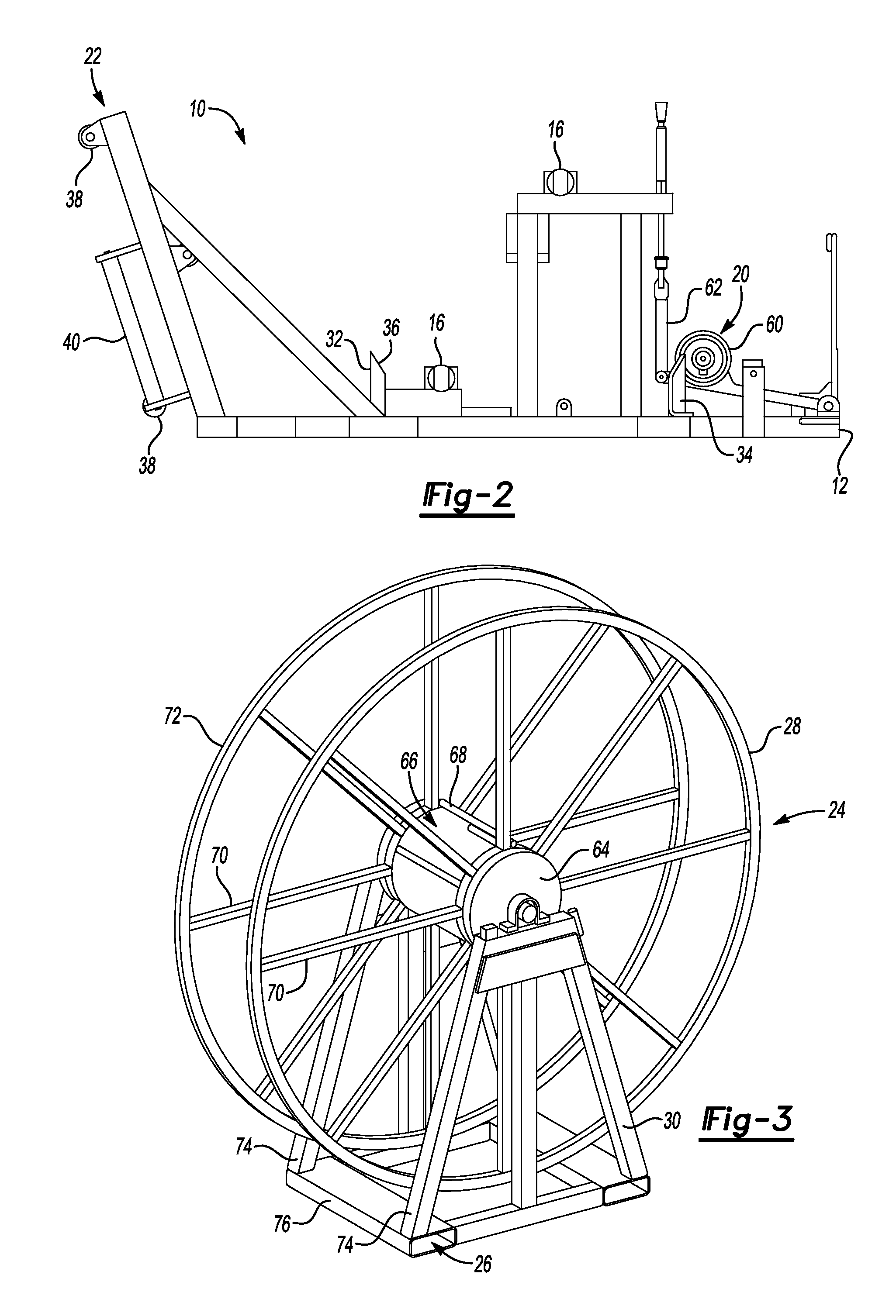 Base and spool for managing hose