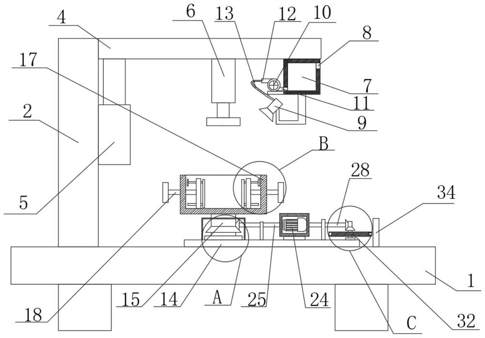 Automobile die grinding and polishing assembly