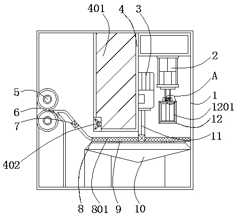 Quick-cutting shaping device used for mask processing