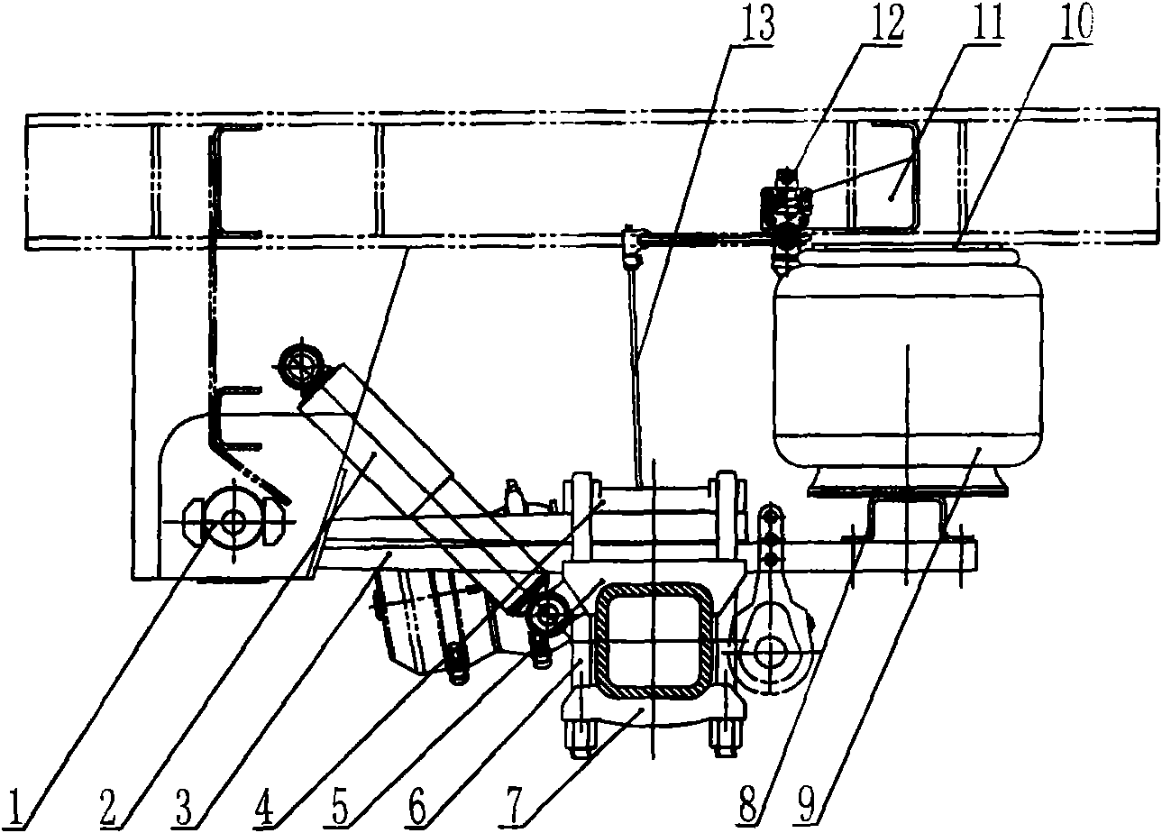 Air suspension for trailer capable of improving anti-roll capability