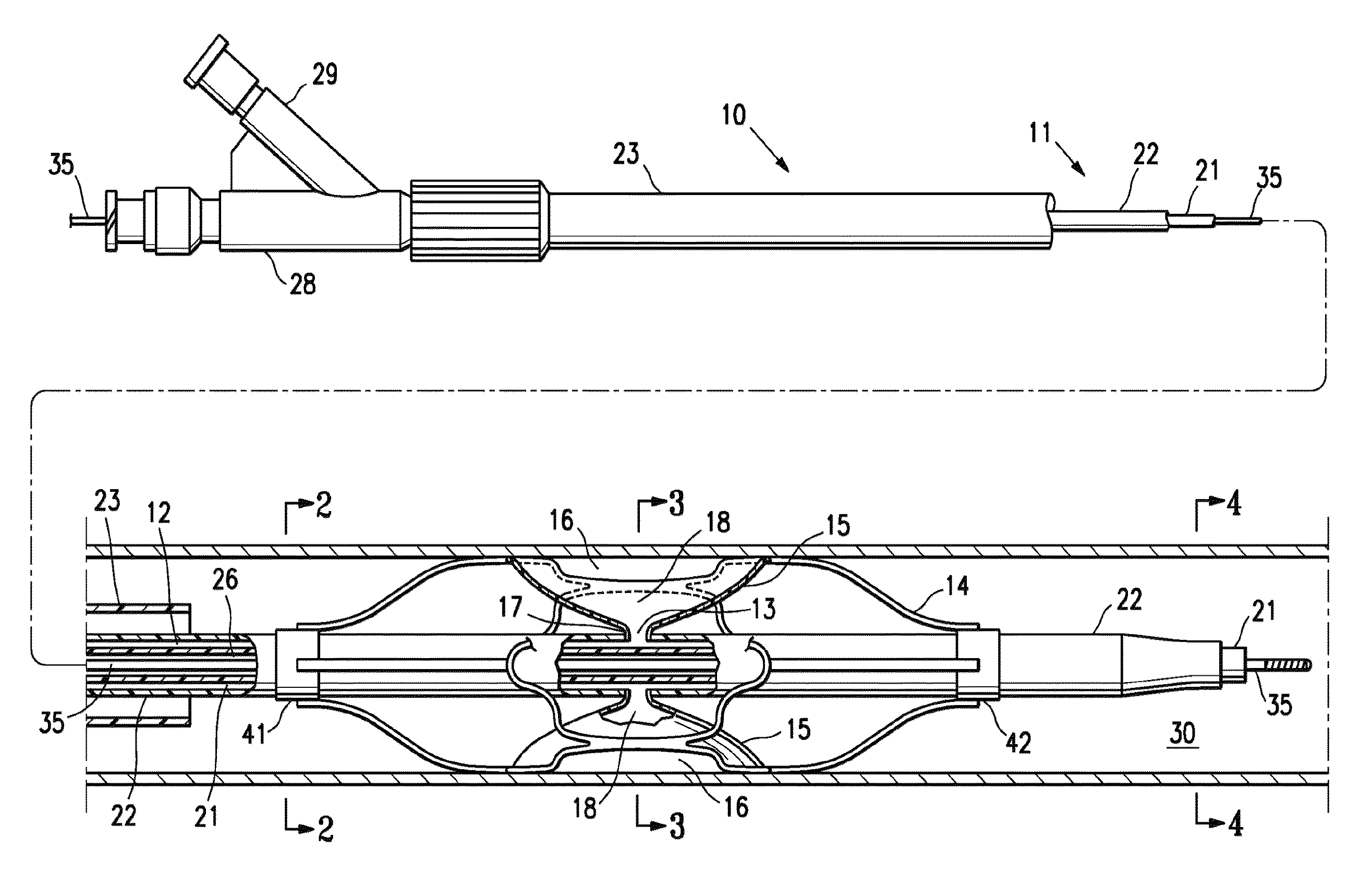 Perfusion catheter having array of funnel shaped membranes