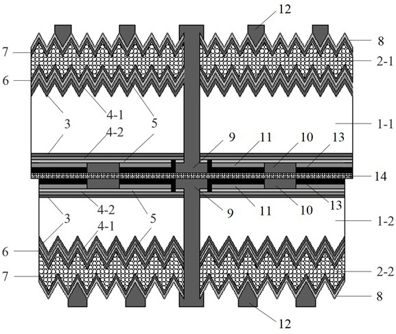 A preparation method of perovskite/mwt heterojunction series-parallel composite battery