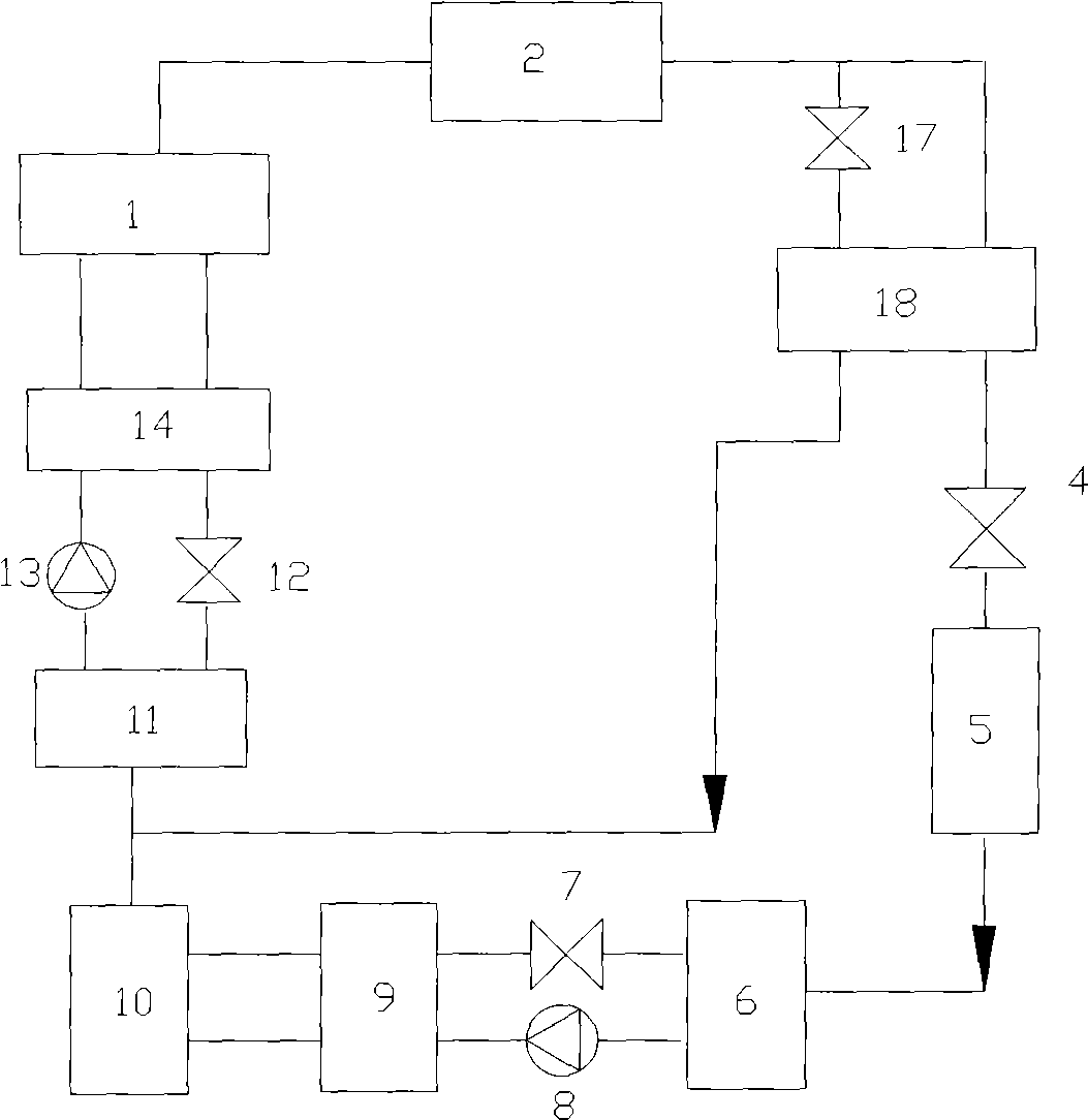 Efficient two-stage absorption refrigerating device