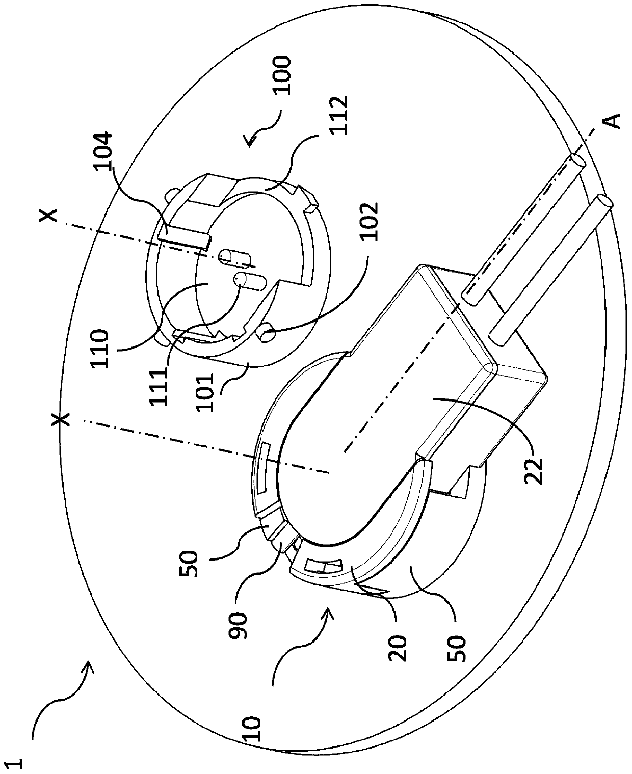 Electrical connector assembly for air bag ignition mechanism