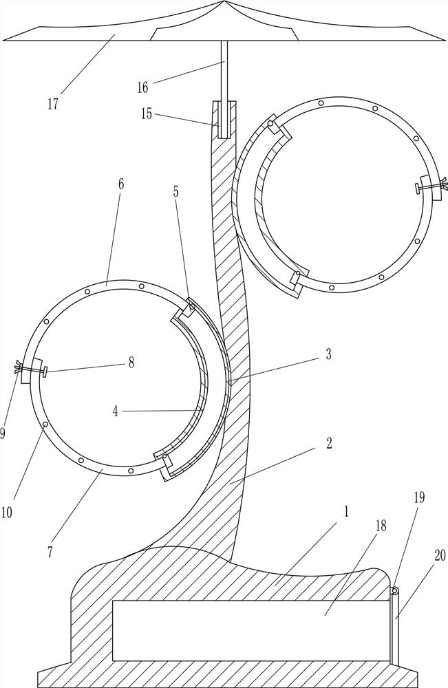 A flower stand for garden engineering