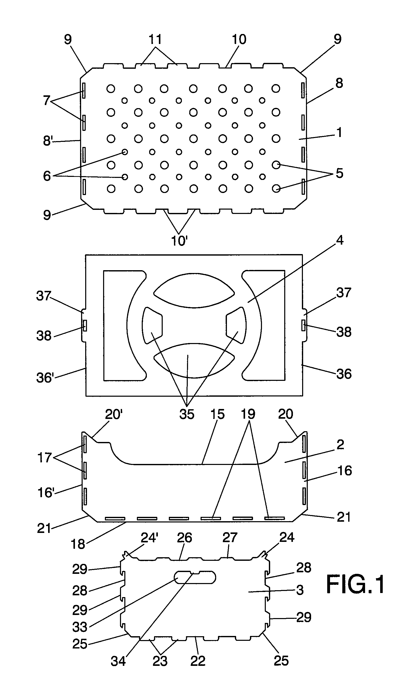 Single-material package for containing fruit and vegetable produce with lid