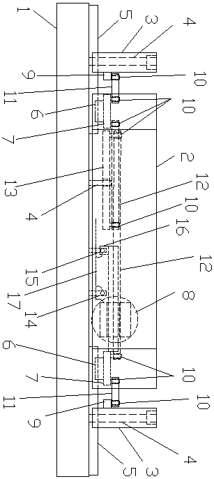 Lifting platform electric control track continuous mechanism with fall-proof function