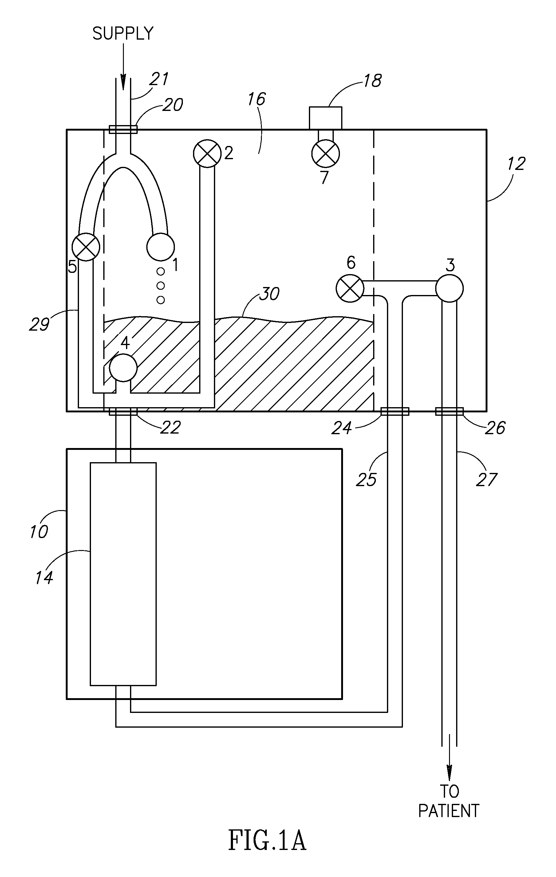 Air trap for intravenous pump