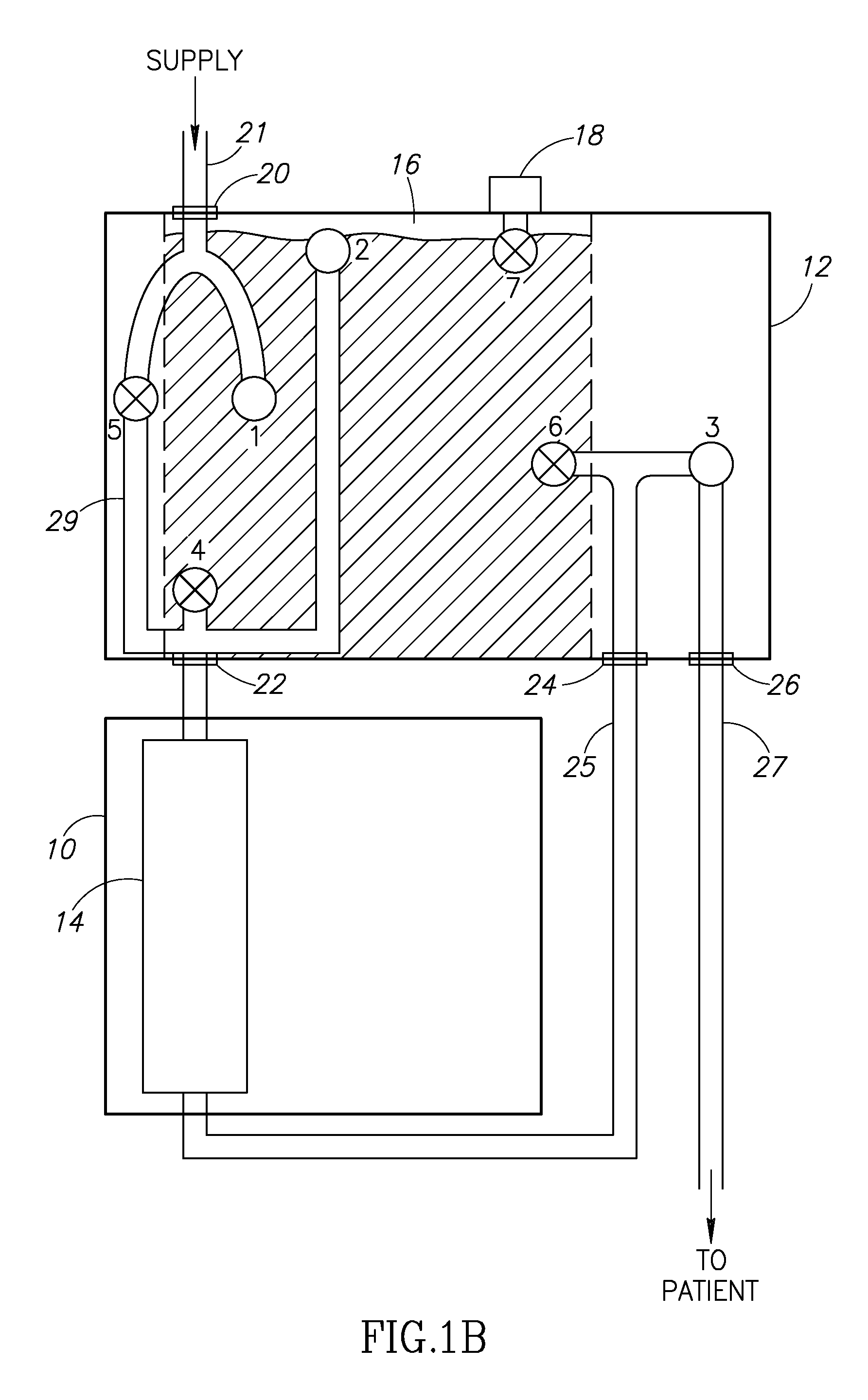 Air trap for intravenous pump