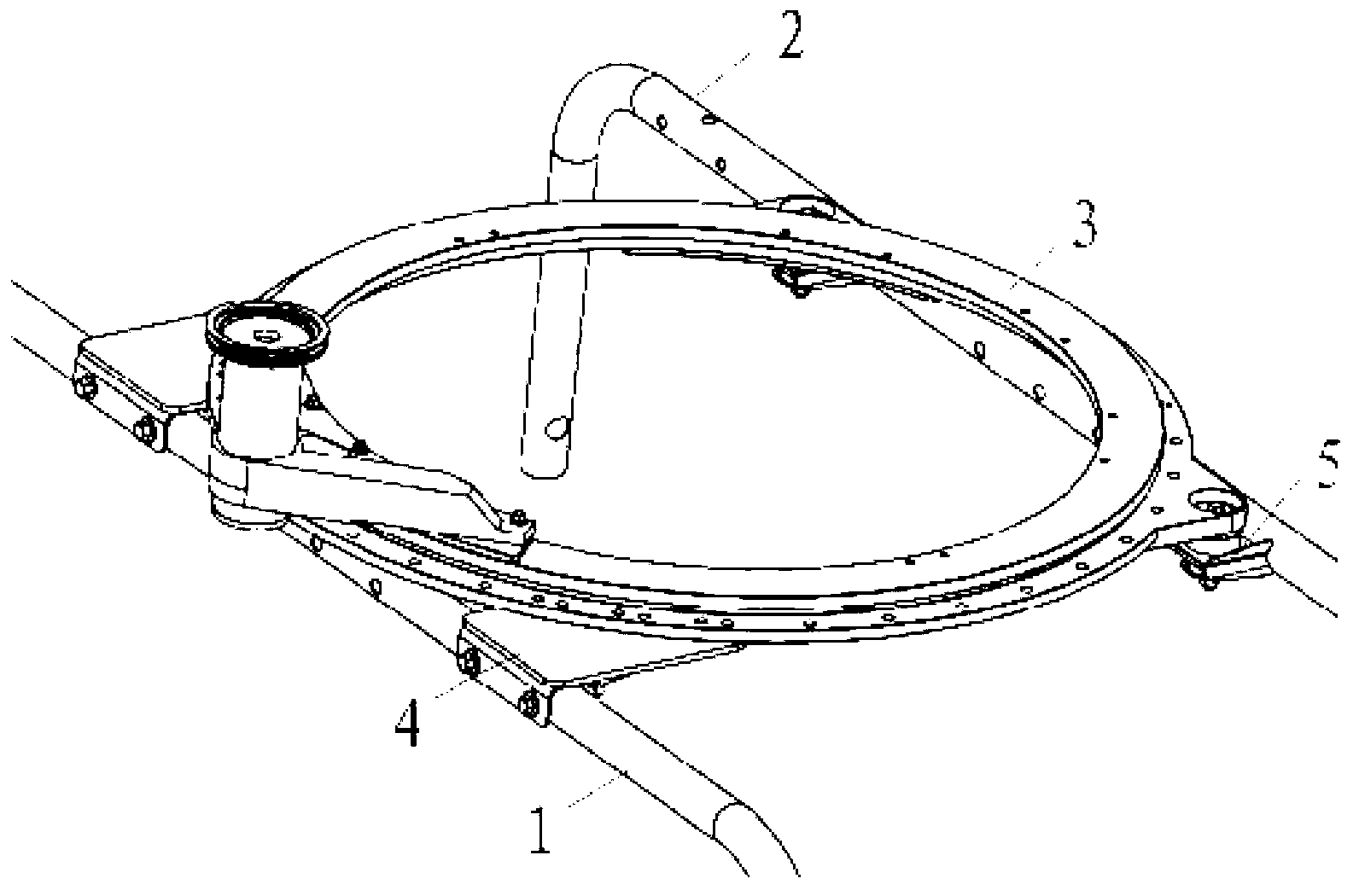 On-vehicle weapon turntable fixing structure