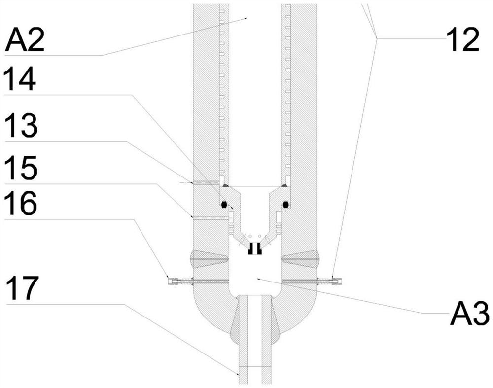 A forced ignition type supercritical hydrothermal combustion device