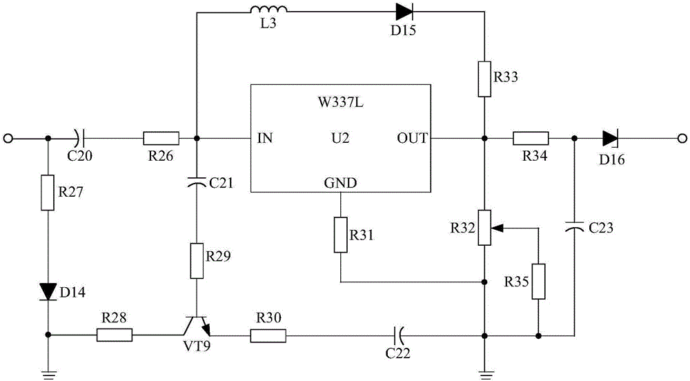 An inverter system based on a three-terminal integrated voltage stabilizing circuit