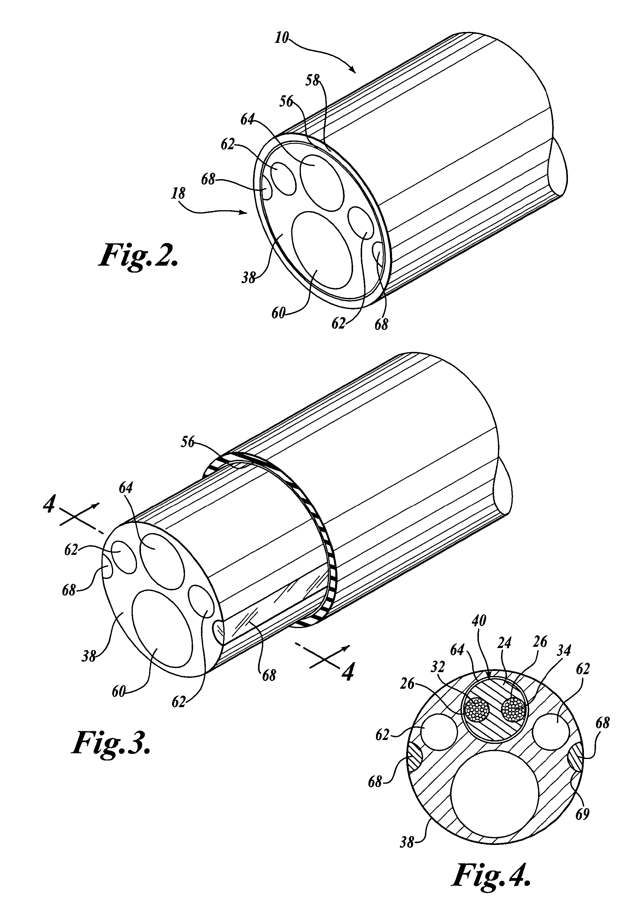 Medical visualization system with endoscope and mounted catheter
