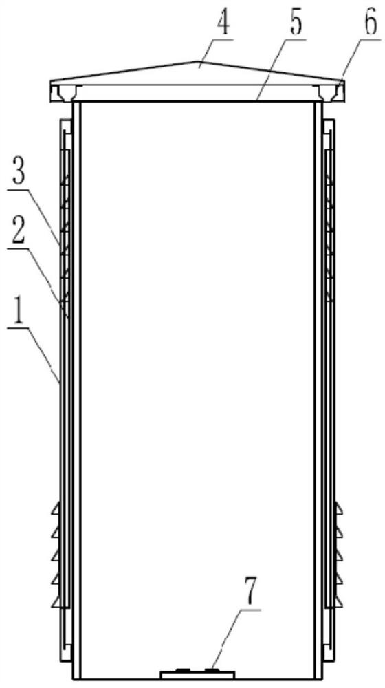 Rain-proof ventilation structure of 0.4 kV outdoor low-voltage complete switch equipment